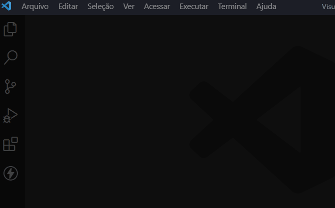 A animação mostra o editor de código VS Code, em fundo preto, e as teclas de atalho “Ctrl + Shift + P” em destaque, na cor branca. Após isso é aberto a paleta de comandos e escrevemos a palavra “terminal” no campo de busca, em seguida surgem várias opções para trabalhar com o terminal. 