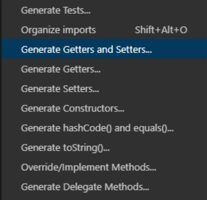 alt text: Imagem com fundo preto, mostrando o menu com a lista de opções apresentadas ao selecionar Source Action. 