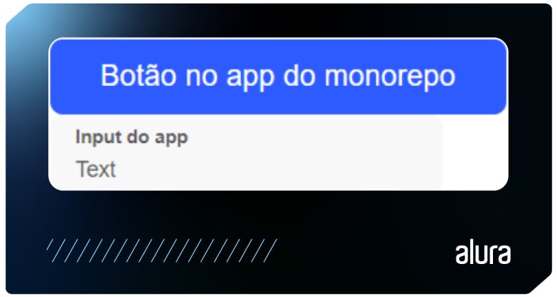 Botão azul com o texto 