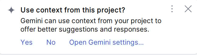 Imagem exibindo uma mensagem pop-up do Gemini perguntando: 