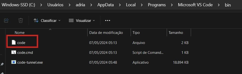 Print da captura de tela do explorador de arquivos do Windows. Na parte superior, há a localização exata da pasta: “Windows(SSD (C:)  class=