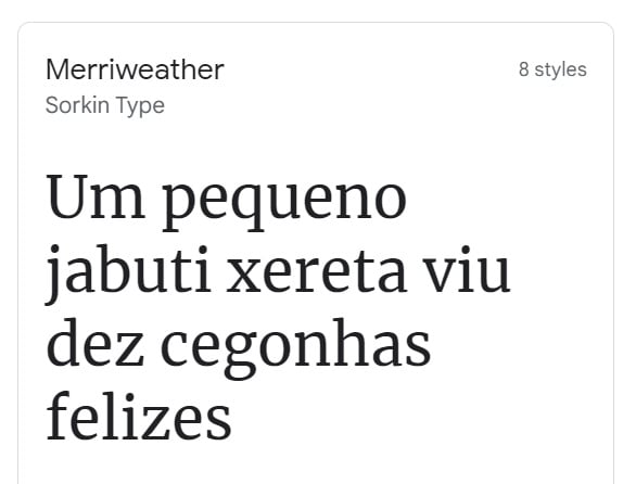 Imagem que mostra a fonte Merriweather