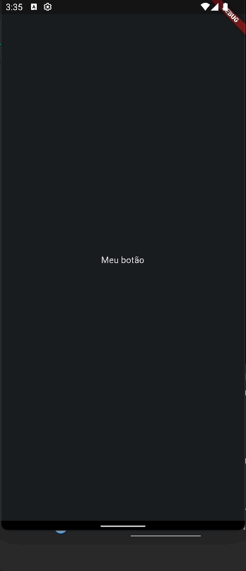 Gif animado de uma tela de celular com um botão centralizado escrito 