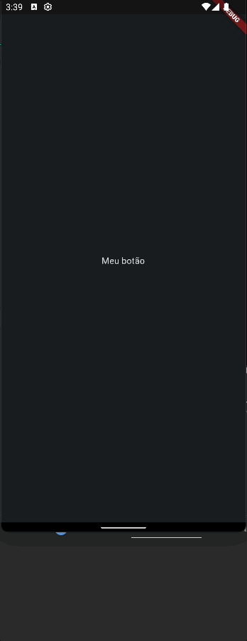 Gif animado de uma tela de celular com um botão centralizado escrito 