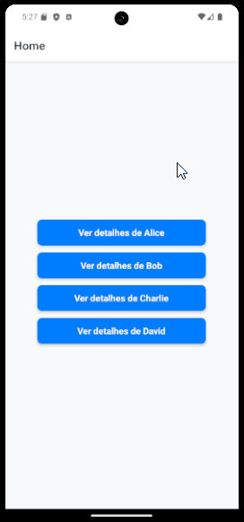 Tela de um aplicativo móvel exibindo a página 
