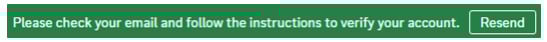 A imagem representa o banner para confirmar o e-mail.