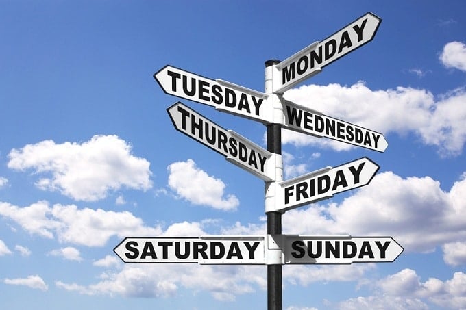 Como dizer os dias da semana #inset
