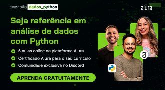 Imersão Dados com Python da Alura: inscrições abertas para 5 aulas gratuitas sobre análise de dados e criação de dashboards interativos.