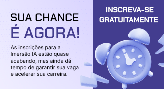 Banner da Imersão de IA da Alura com Google Gemini. Participe de aulas gratuitas online com certificado. Domine as inovações mais recentes da IA.