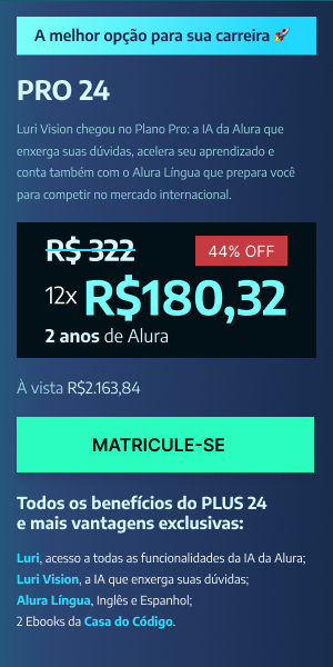 Banner de aniversário da Alura destacando os últimos dias da promoção, com chamada para aproveitar a oportunidade de estudar tecnologia. A mensagem incentiva a não perder o momento para evoluir na carreira tech, com botão “Aproveitar” para acessar os cursos online da Alura.